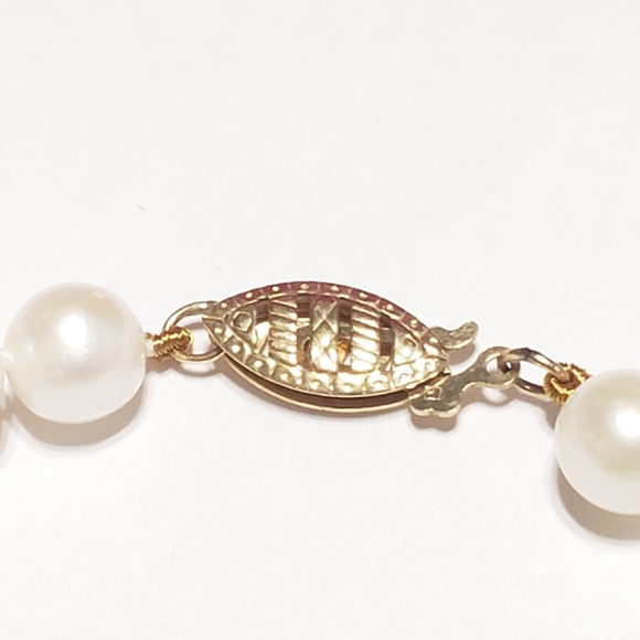 10 K gold White Fresh water pearls - Picture 6 of 11